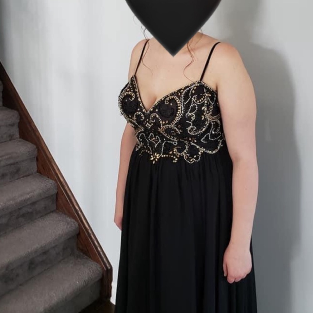 Black and Gold prom dress